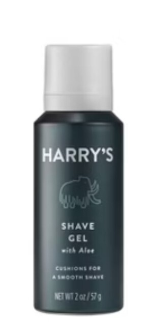 3 PACK Harry's Shave Gel - Shaving Gel with  Aloe Travel Size 2 Oz