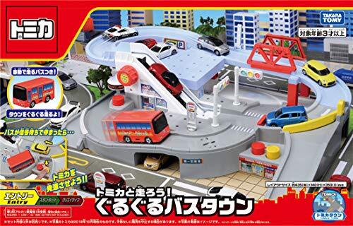 TAKARA TOMY Tomica Hashiro You Round and Round Bus Town Playset