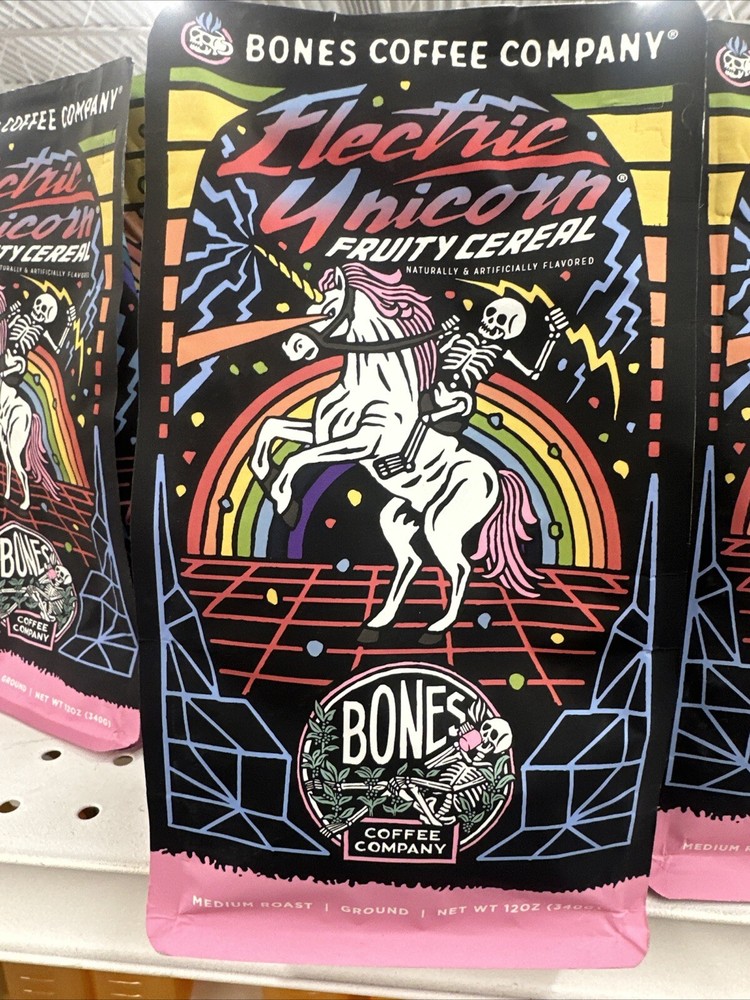 Unicorn Ground Coffee Beans Fruity Cereal With Milk Flavor | 1Low Acid Flavor...