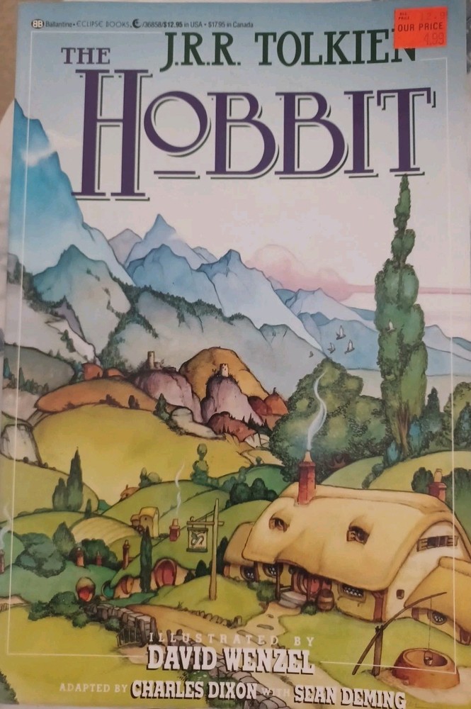 Tolkien The Hobbit Illustrated Graphic Novel by David Wenzel 1990 Eclipse Ballantine Edition