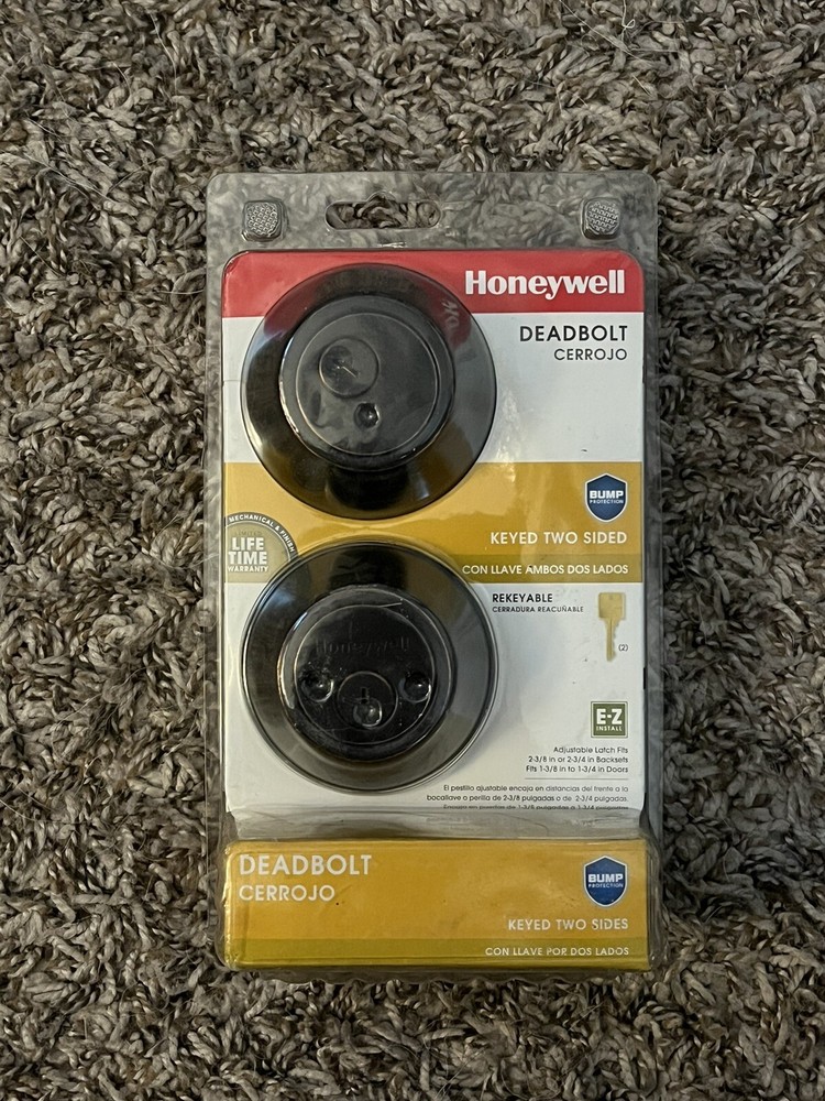 Honeywell Oil Rubbed Bronze Double Cylinder Deadbolt Lock 8112409