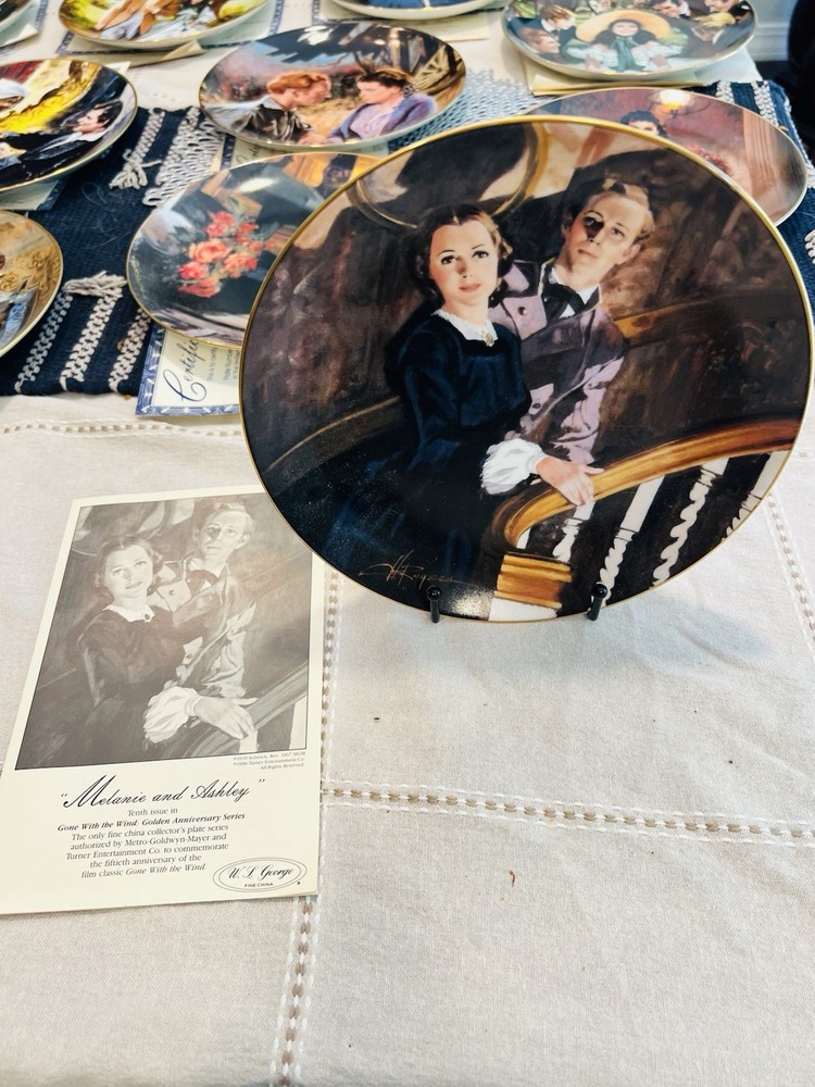 W S George Gone With The Wind Collector Plate Marry Me Scarlett COA and box