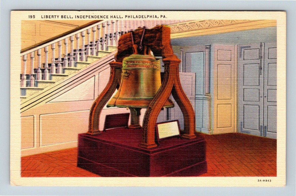 Philadelphia PA, Liberty Bell Independence Hall , Pennsylvania Vintage Postcard
