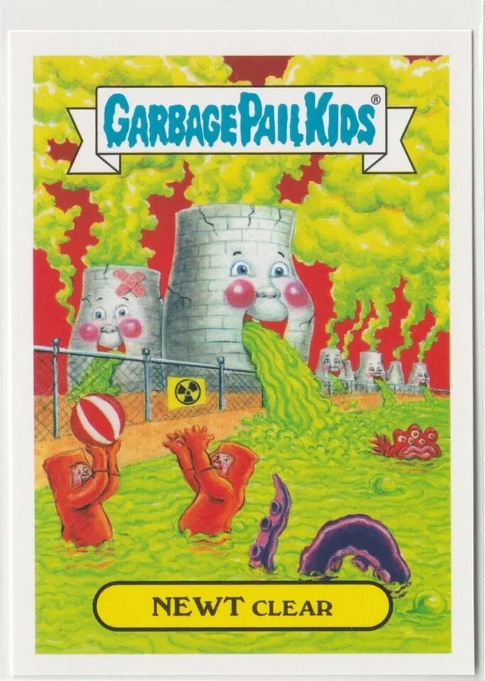 2017 GPK Newt Clear 5a Adam-geddon Garbage Pail Kids Card