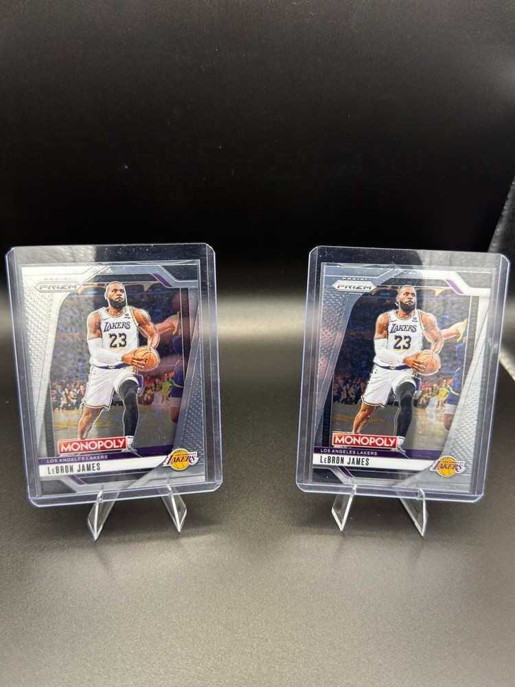2 Card Lot 2024-25 Prizm Monopoly Lebron James Prizm Error Collector's SP
