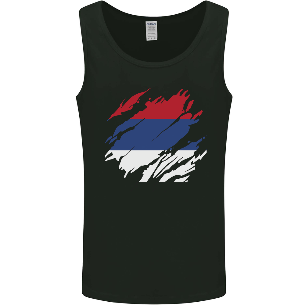 Torn Flag Republika Srpska Mens Vest Tank Top