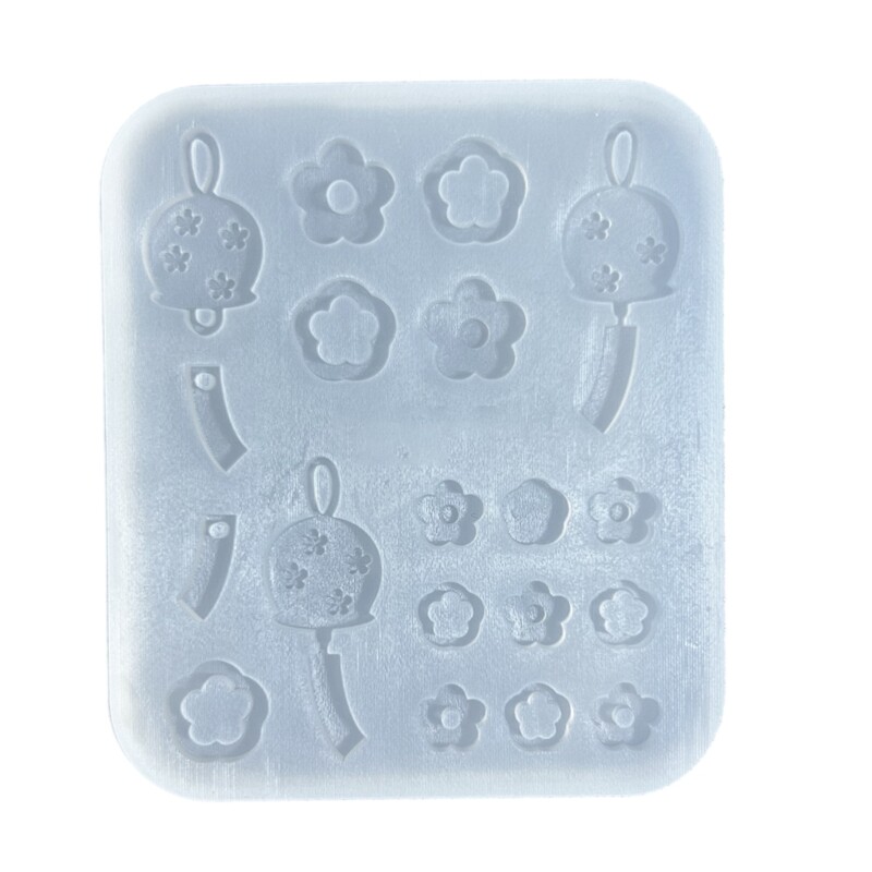 Silicone Epoxy Resin Hollow Keychain Jewelry Mold for Crafting