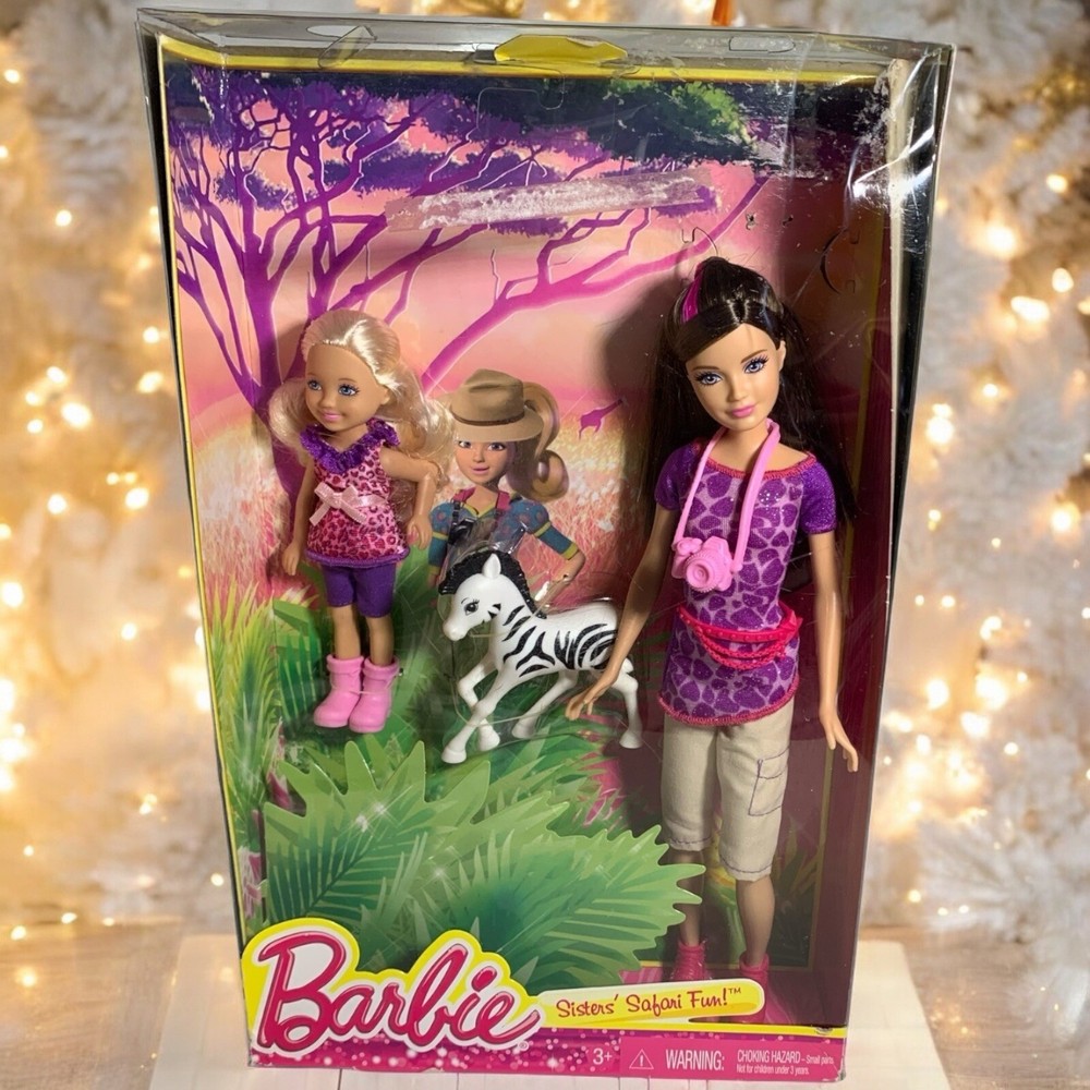Barbie Sisters Safari Fun!  Skipper And Chelsea With Zebra