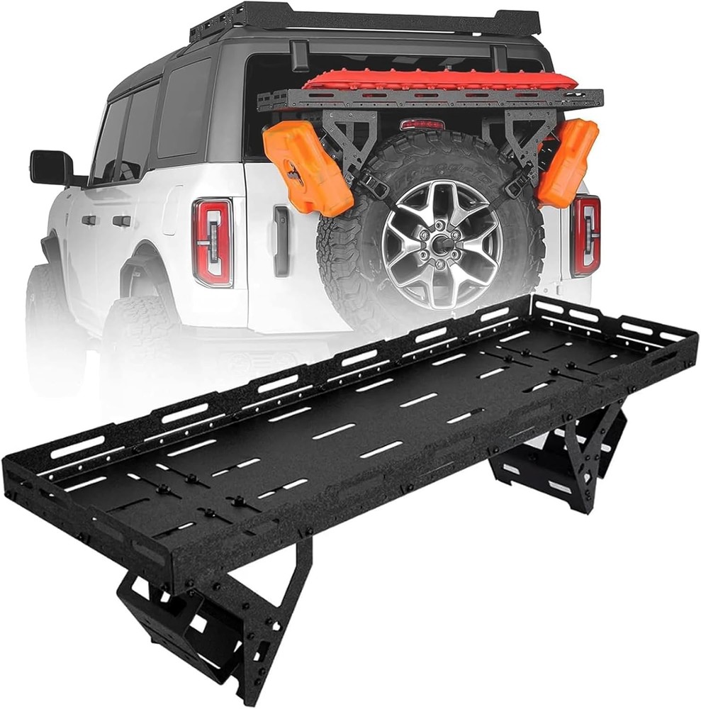 Spare Tire Utility Cargo Basket Rack Storage Tray Replacement for Black