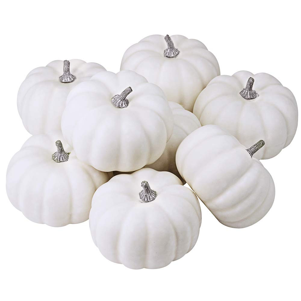 8Pcs Mini Artificial Pumpkins 4