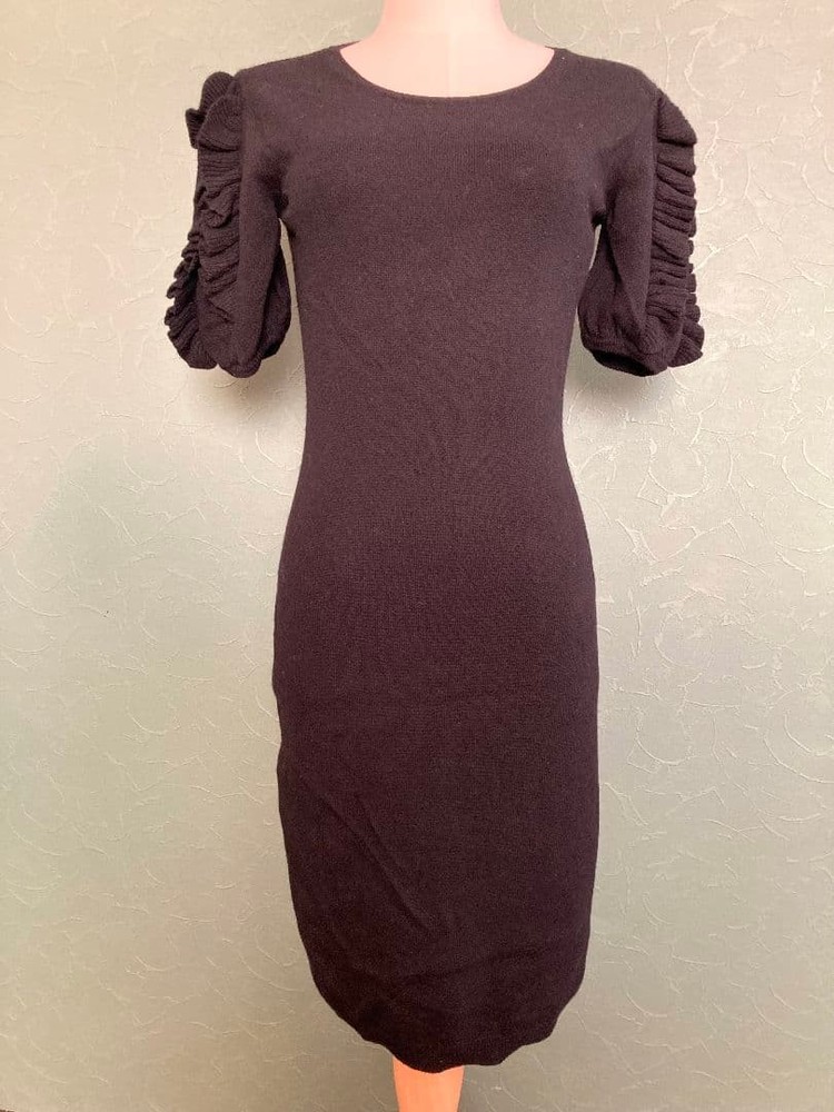 USED LIMITED-TIME PRICE REDUCTION! DIOR BLACK KNIT DRESS, SIZE 9, UNUSED AND S-image