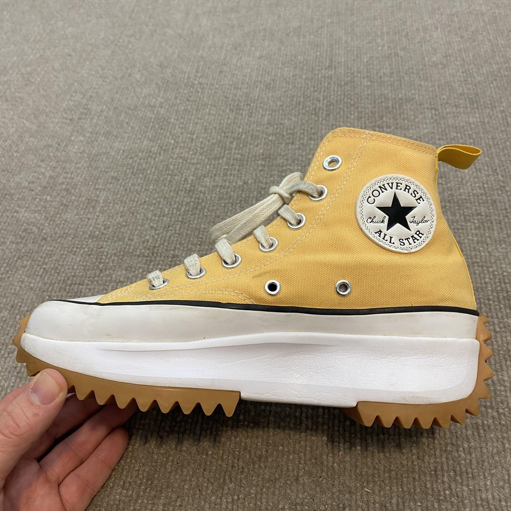 Converse Run Star Hike Shoes Womens 7 Mens 5.5 Yellow High Top Platform Sneakers