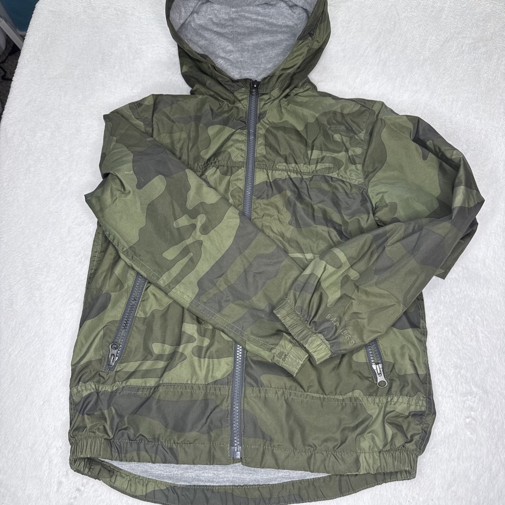 GAP KIDS GREEN CAMOUFLAGE PARKA LIGHT JACKET  M Boys Youth