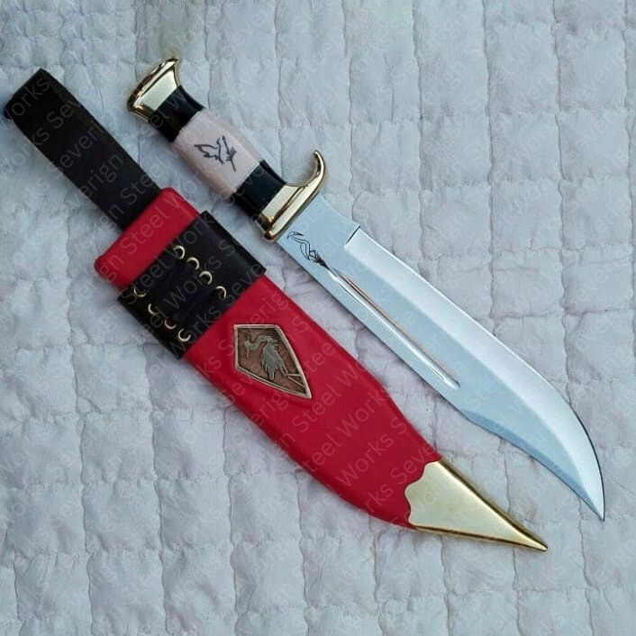 Custom Handmade D2 Steel Wheel of Time Bowie Knife - Perfect Gift for Men