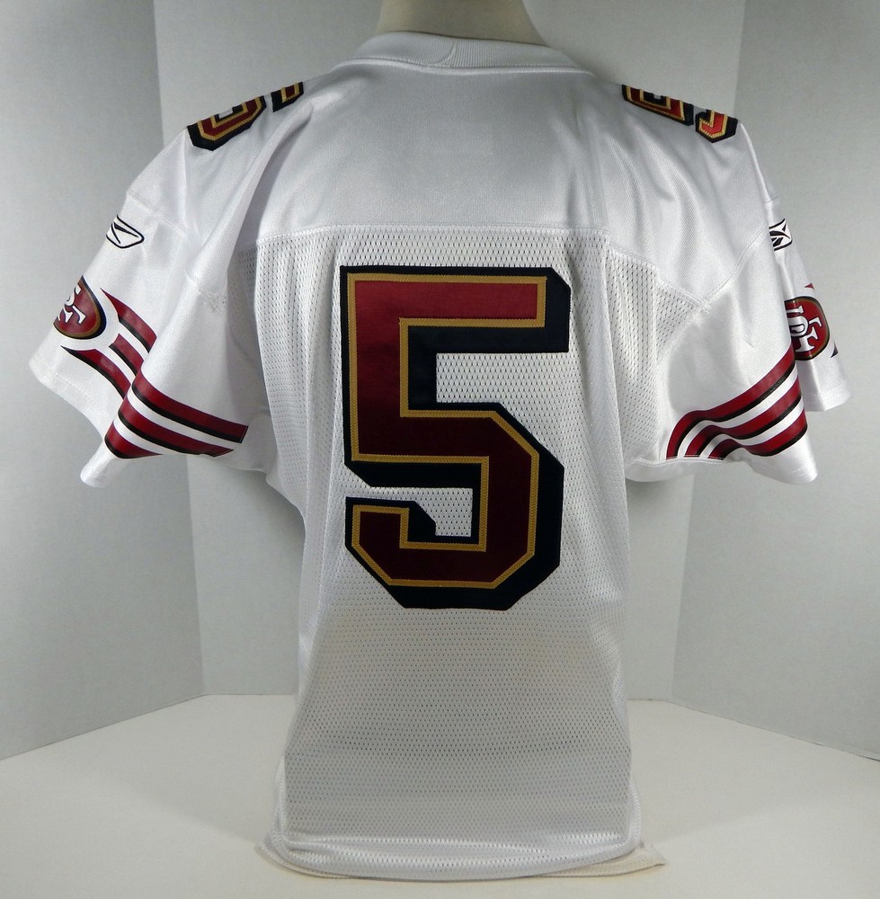 2008 San Francisco 49ers #5 Game Issued White Jersey DP08230
