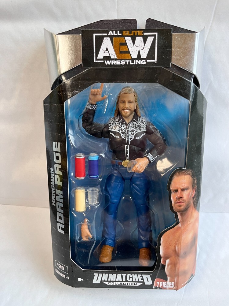 Brand New in Box AEW Adam Page Unmatched Series 4 #26 Wrestling Action Figure by Jazwares - Authentic Collectible Toy for Fans and Collectors