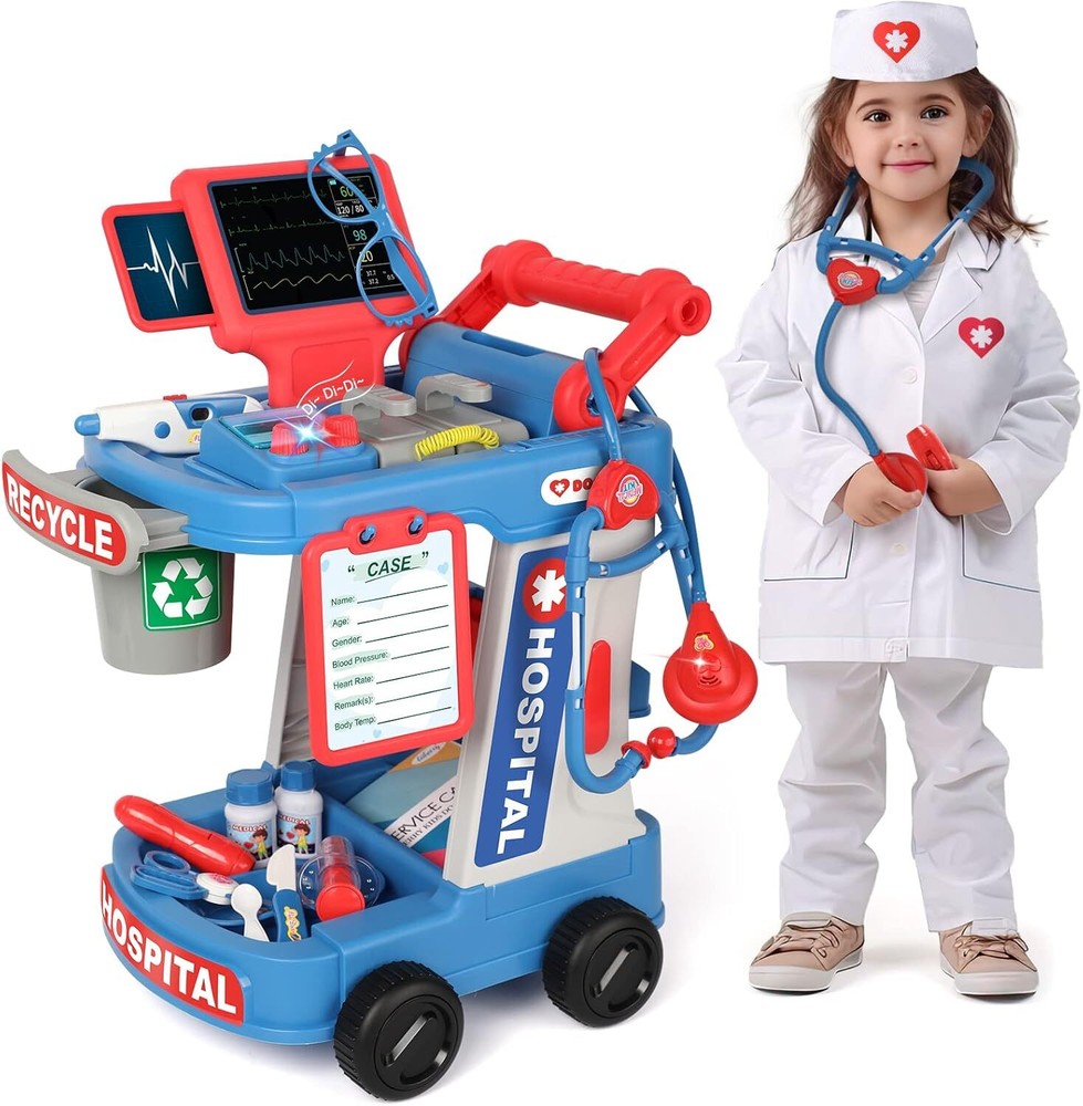 Doctor Kit for  Aged 3 4 5, Pretend Doctor Playset for Toddlers