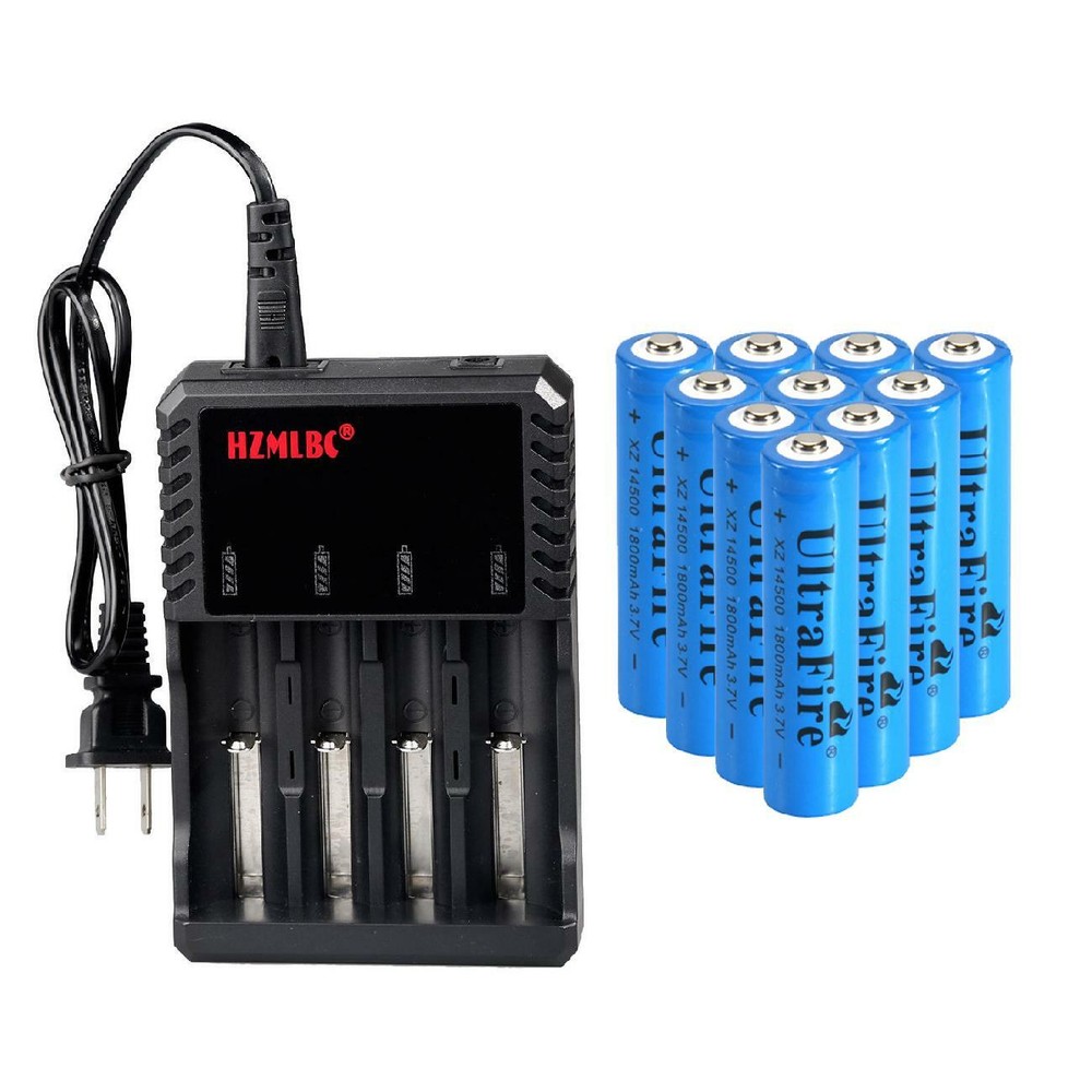 14500 Battery 1800mAh 3.7V Rechargeable Batteries Cell For LED Flashlight LOT