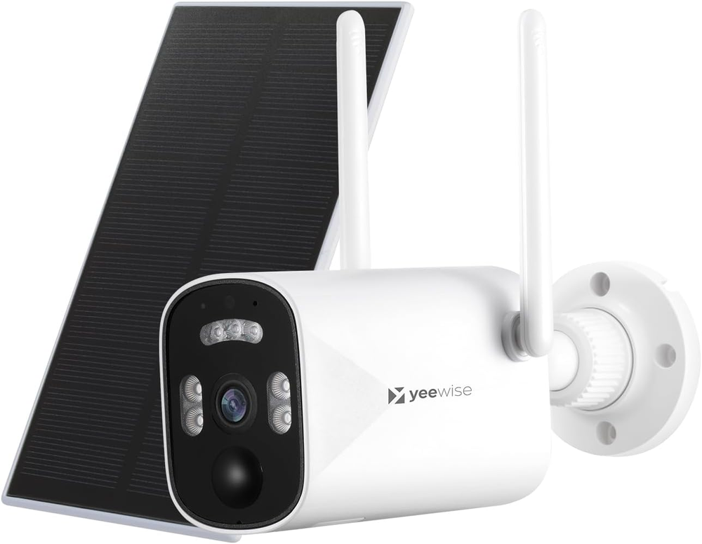 Wire-Free Solar Outdoor Security Camera with Rechargeable Battery