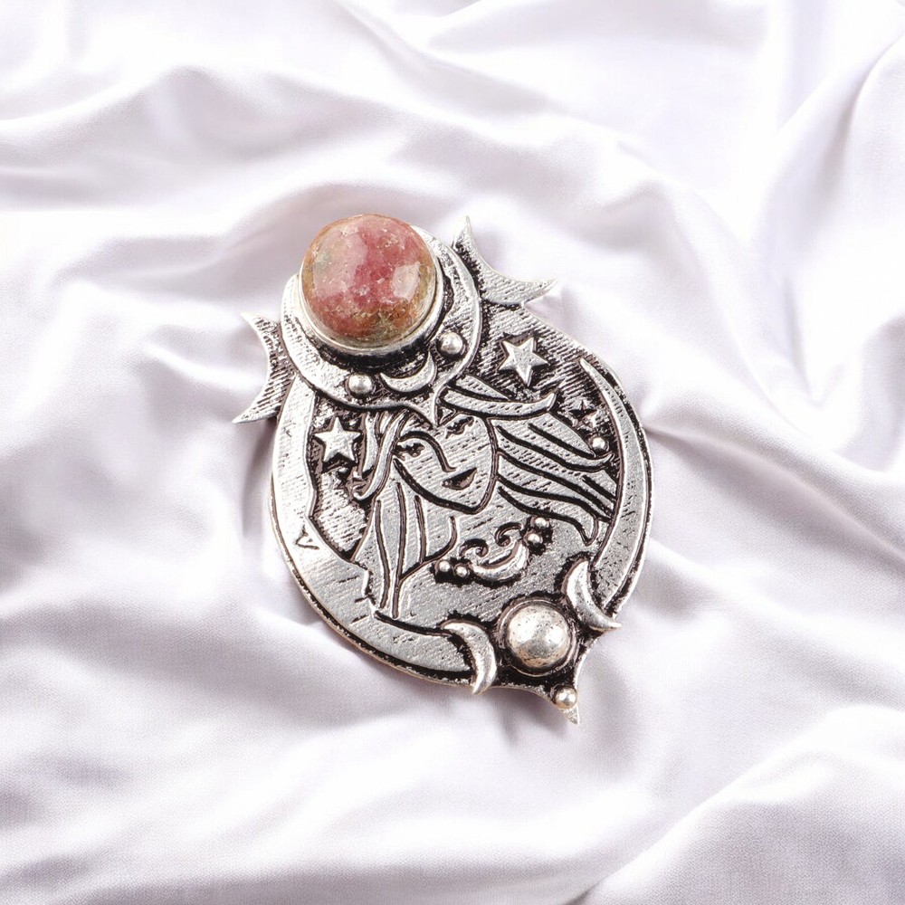 mothers day Gift For Her Black Rhodonite  Gemstone jewellery Pendant-image