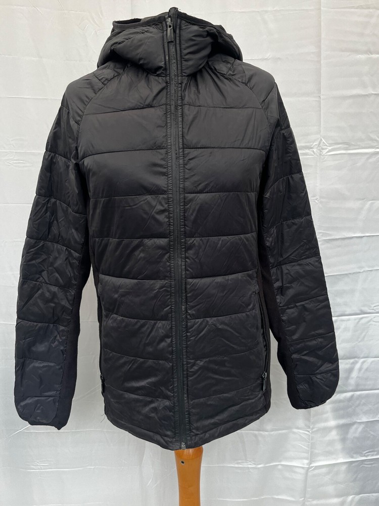 Zara Man Black Quilted Full Zip Coat Jacket in Size S - Polyester Puffer Style