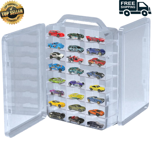 Double Sided Hot Wheels Storage Case with Carrying Handle-image