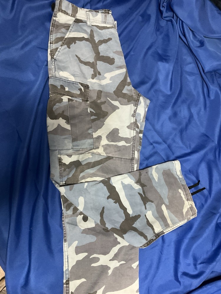 blue camo cargo pants