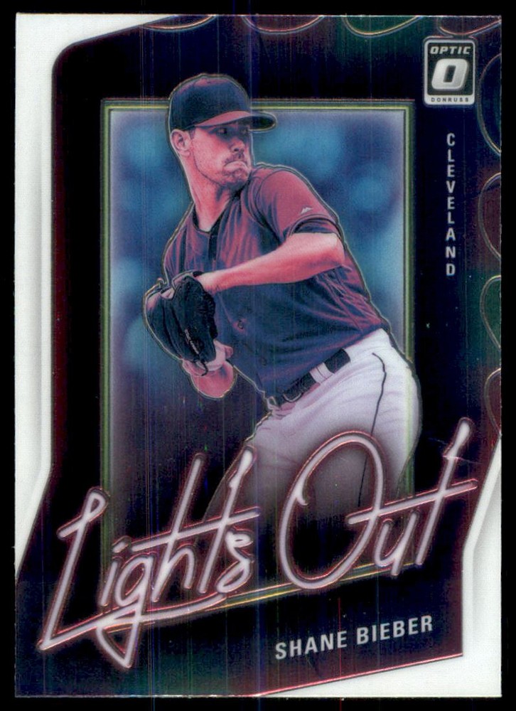 2021 Donruss Optic Lights Out Cleveland Indians Baseball Card #15 Shane Bieber