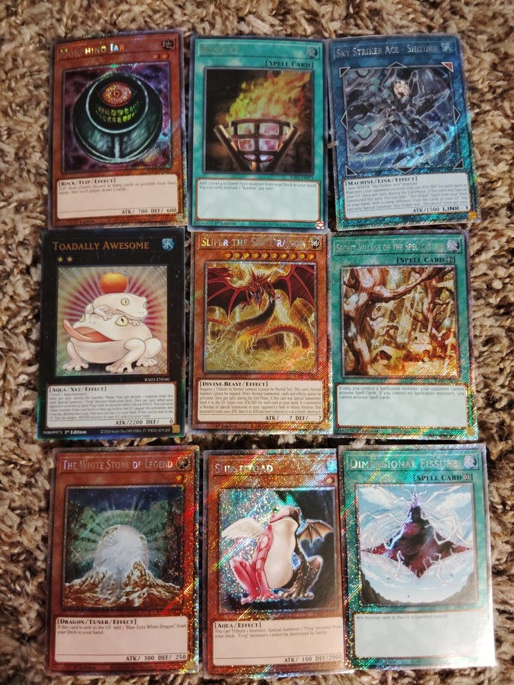Yu-Gi-Oh Quarter Century Bonanza Mix Lot  9 Cards, 7 Platinum 1 PUR, 1Ultra Rare