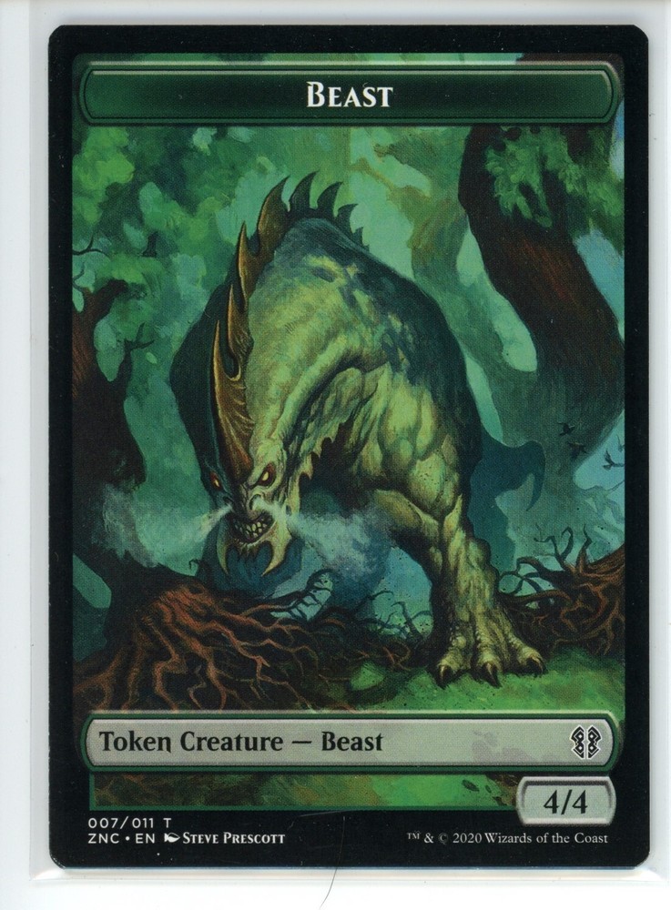 BEAST // SAPROLING DOUBLE-SIDED T Zendikar Rising Commander #7//9 ZNC(NM+)(MTG)