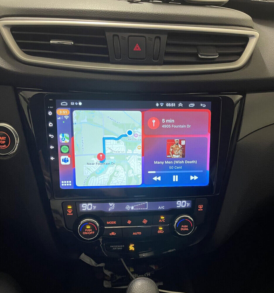 Car Stereo Radio For Nissan Rogue 2014-2016 Android 15 Apple Carplay GPS WIFI