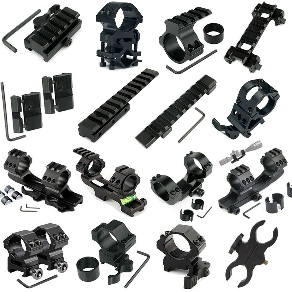 Tactical Rifle Scope Mount Adapter with Picatinny Rail Rings