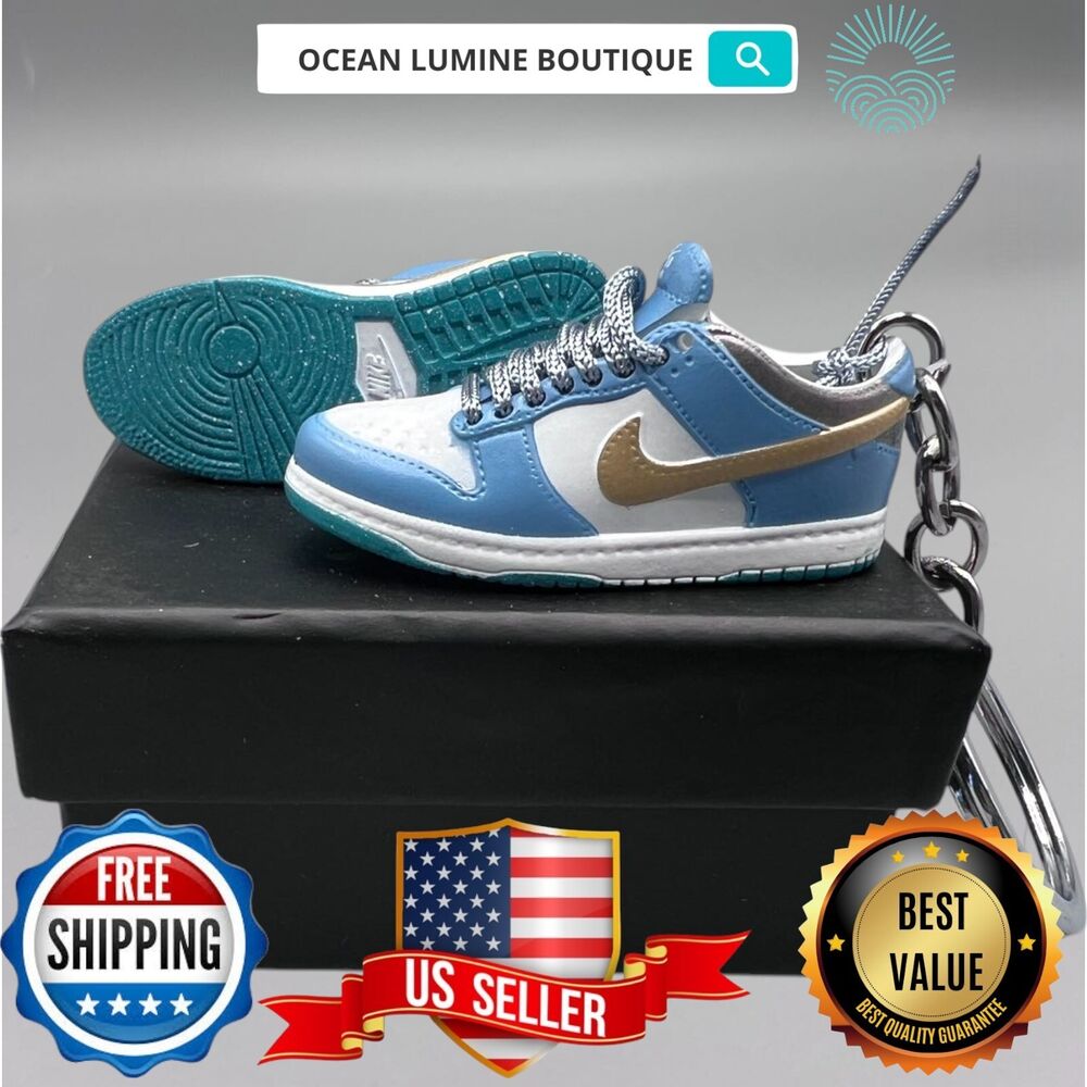 SB DUNK 3D Mini Sneaker Keychain, Jordan Sneaker Collectible, Box Options