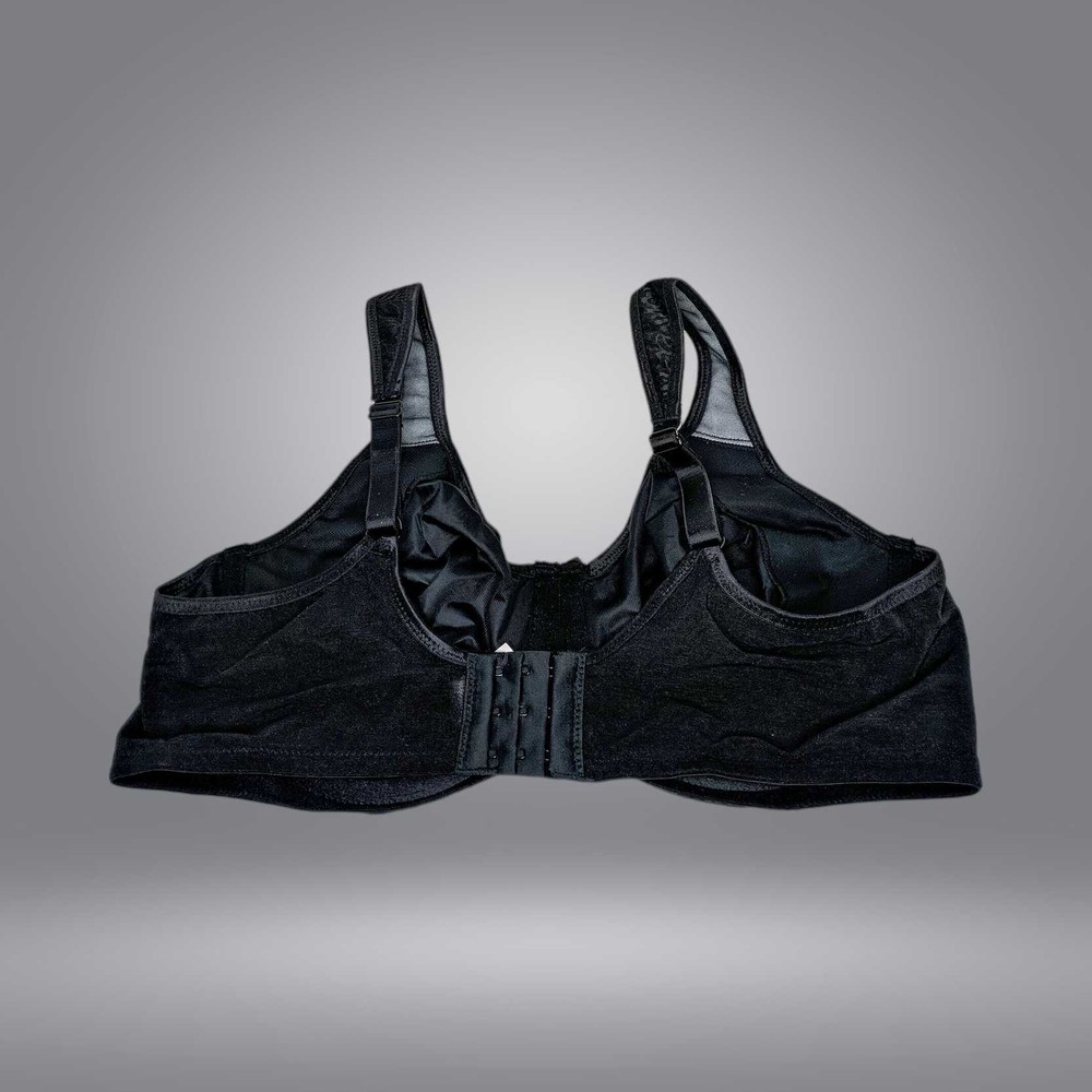 Breezies Women's Bra Sz 40C Wild Rose Lace Seamless Underwire Black A260366