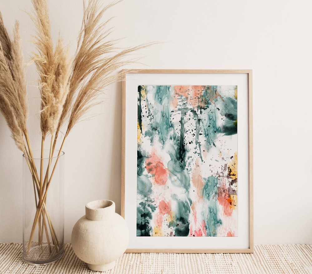 Watercolor Artabstract Print Neutral Artpastel Abstract Watercolor