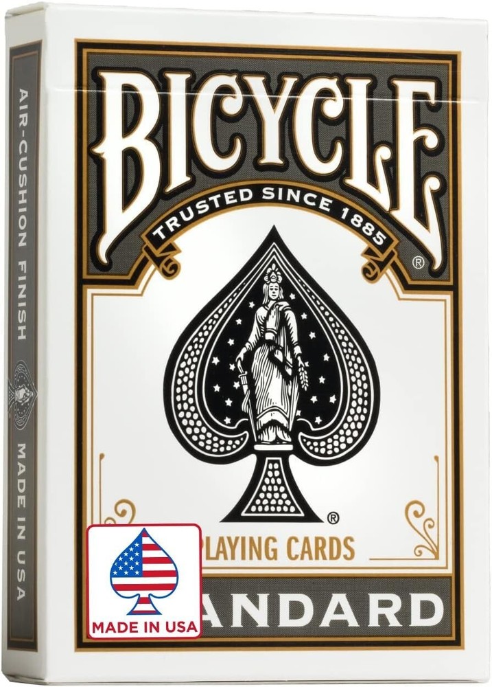 Bicycle Playing Cards – Black Standard Index – Classic Poker Deck, 1 Pack