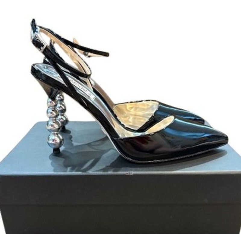 Badgley Mischka Indie II Black Pearl Stiletto Heels Size 8.5 New