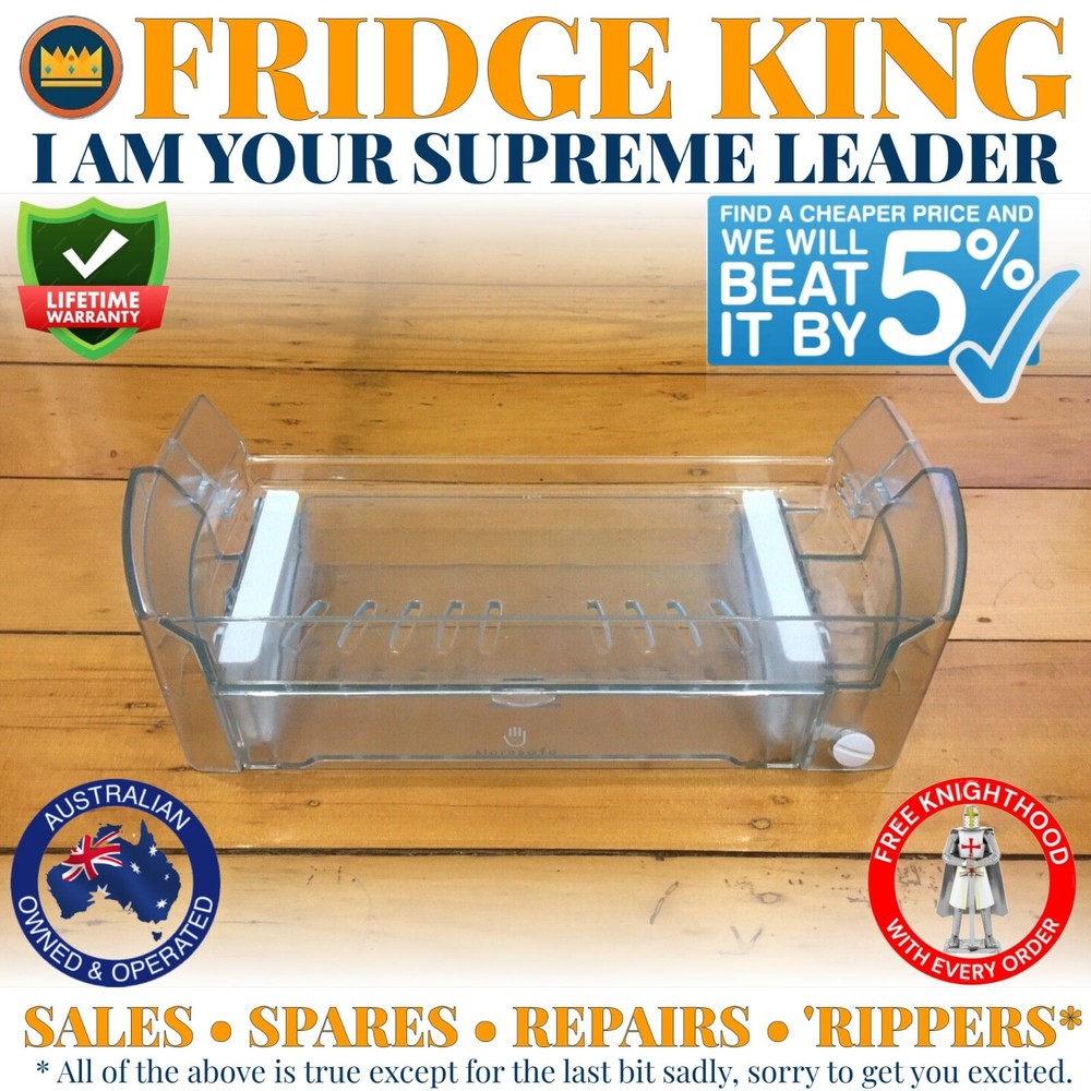1446362 Westinghouse fridge door DAIRY SHELF bin tray store safe WSE6070 WSE6100