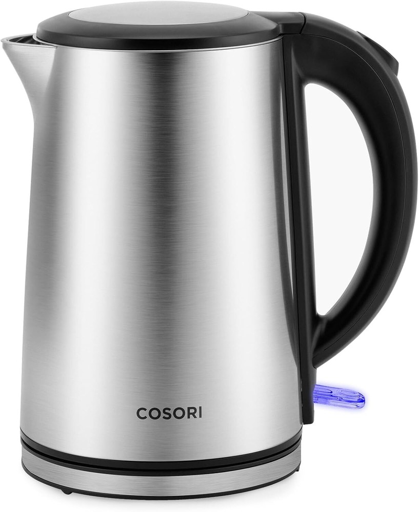 Electric Kettle  Cool-Touch Double Wall Stainless Steel Insulated  Automati... .
