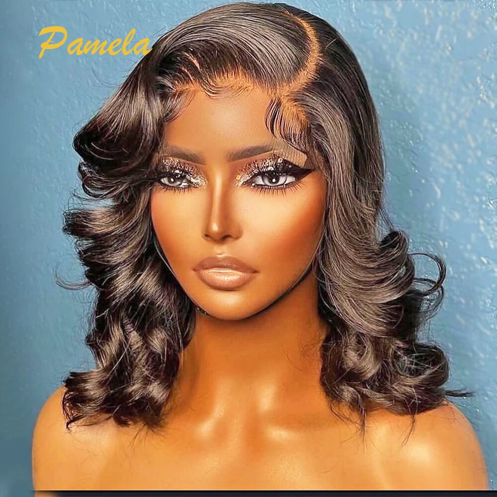 4x4 Lace Closure Glueless Body Wave Human Hair Wig Preplucked Transparent