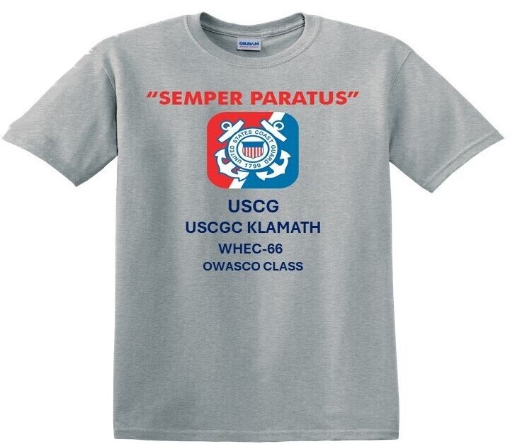 USCGC KLAMATH WHEC-66 Owasco Class Navy Shirt - Officially Licensed USCG Apparel