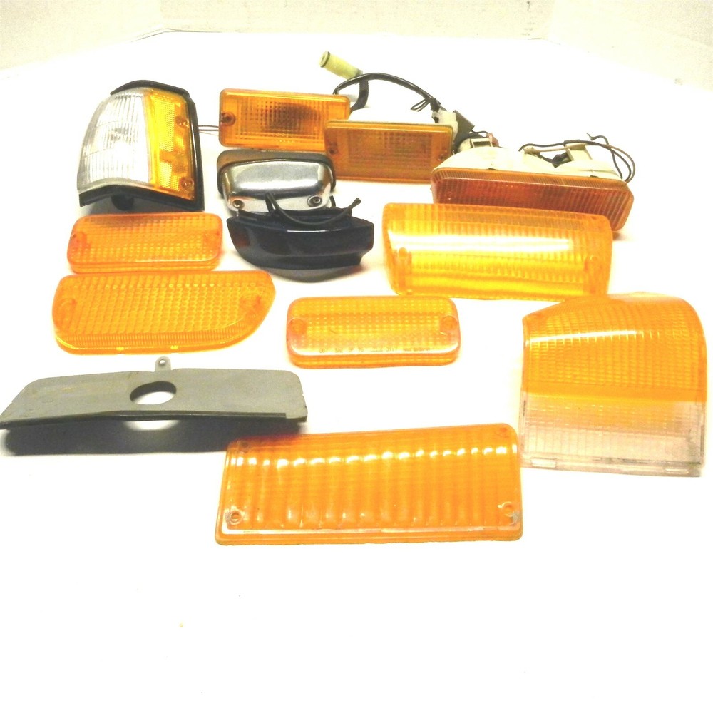 HUGE LOT VINTAGE JAPANESE CAR LIGHT LENSES 60s 70s 80s NEW USED EXTERIOR LIGHT