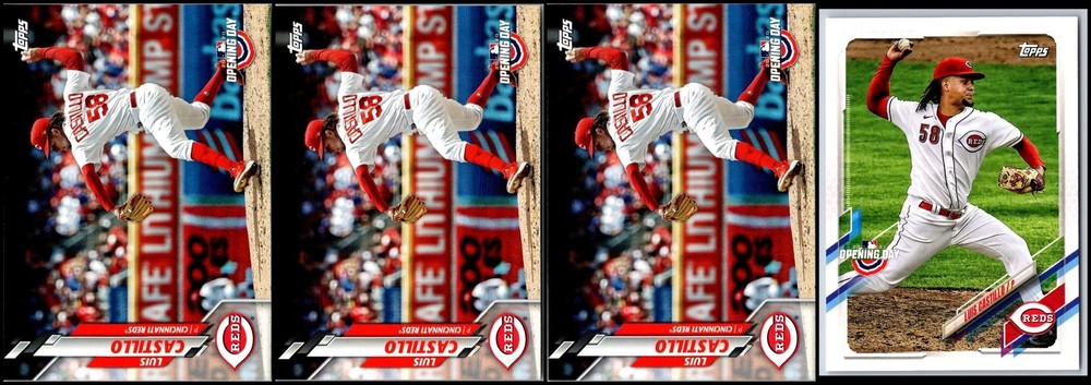 Topps Opening Day Luis Castillo Cincinnati Reds (4) Card Lot - RARE TREASURE