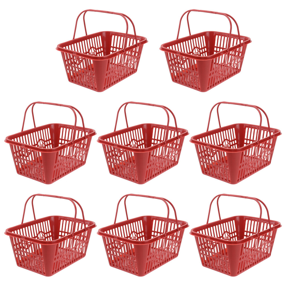 8Pcs Plastic Organizing Basket Small Fruit Basket Vegetable Washing Basket