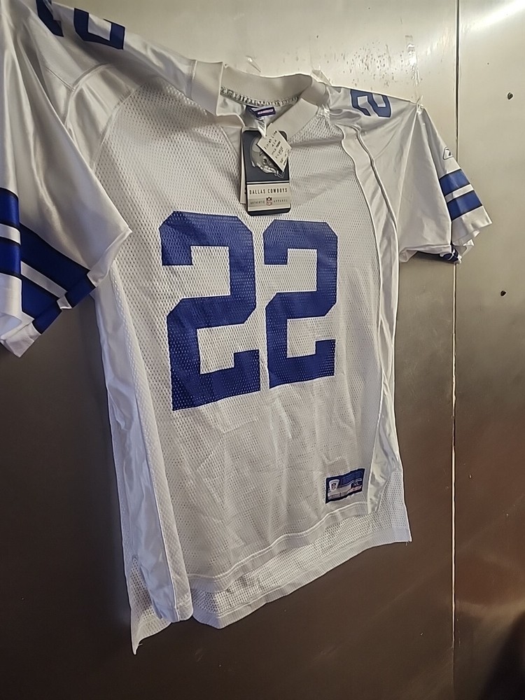 Emmitt Smith #22 Dallas Cowboys Jersey Men XL Reebok Authentic NFL Team Replica