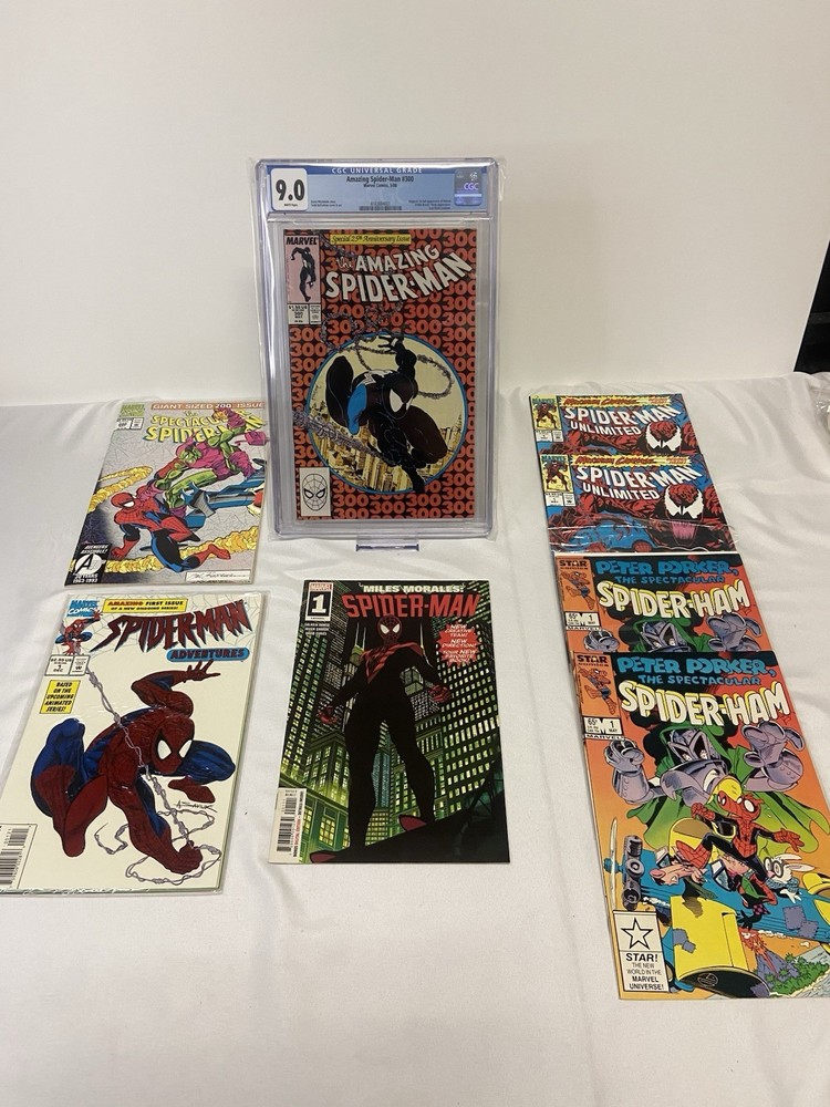 Amazing Spider-Man 300 CGC 9.0 White Pages + Spider-Man Lot