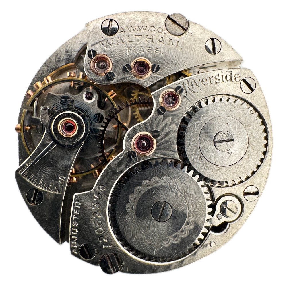 Antique 6/0s 1902 Waltham Mechanical Hunter Pocket Watch Movement Riverside