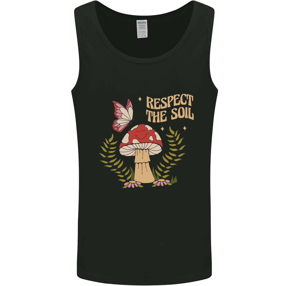 Respect the Soil Frog Climate Change Hippy Mens Vest Tank Top