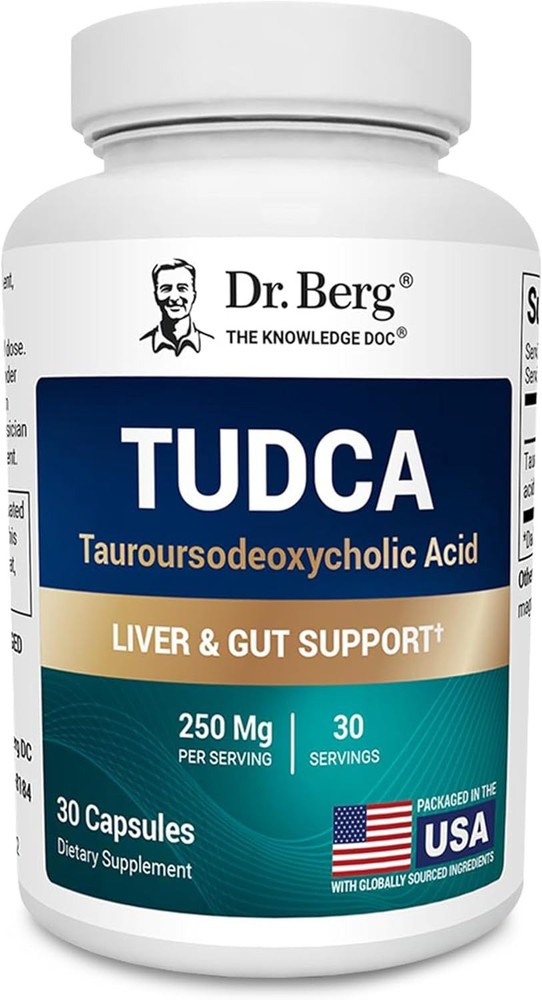 Dr. Berg TUDCA Supplement (Tauroursodeoxycholic Acid) - Powerful Formula for...