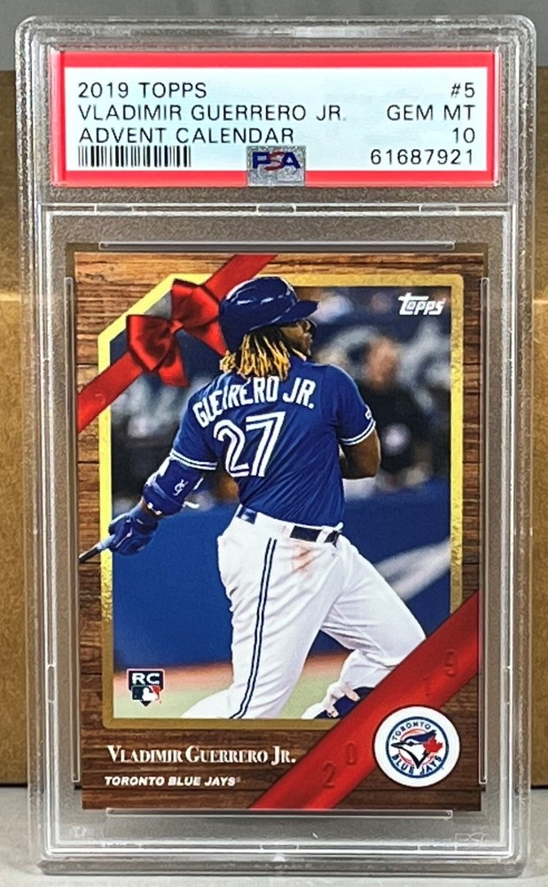 2019 TOPPS ADVENT CALENDAR #5 VLADIMIR GUERRERO JR. PSA 10 GEM MINT BLUE JAYS RC